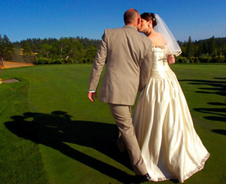 Bride and groom together