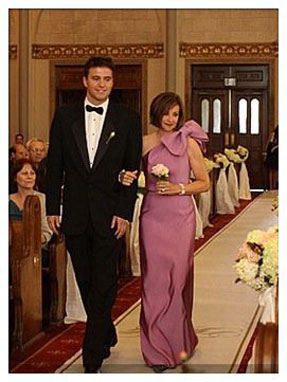 Mother of the bride in a custom silk faille gown